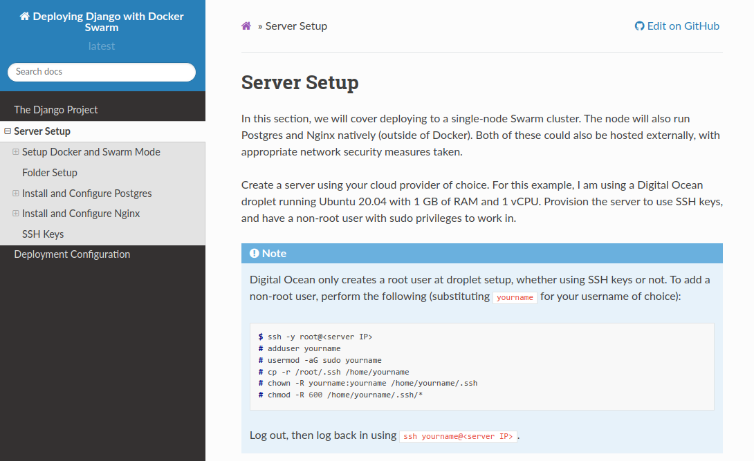 Django on Docker Swarm